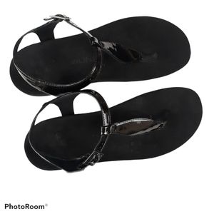Vionic Orthotic Rest Paden Black Thong Sandals 9
